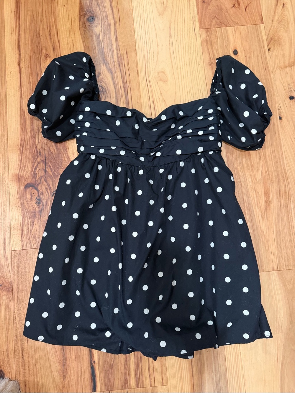 Abercrombie & Fitch Black Dress with White Polka Dots